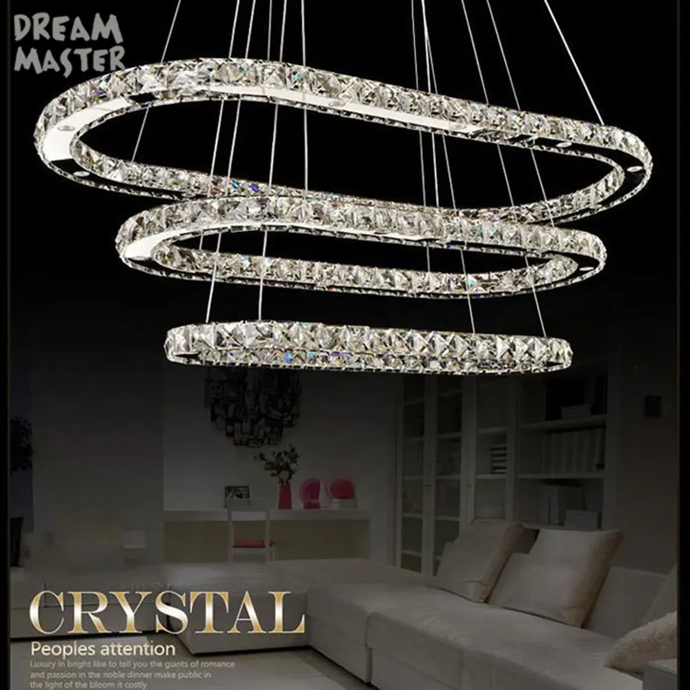 Фото Современный светодиодный светильник с кристаллами для гостиной хрустальные