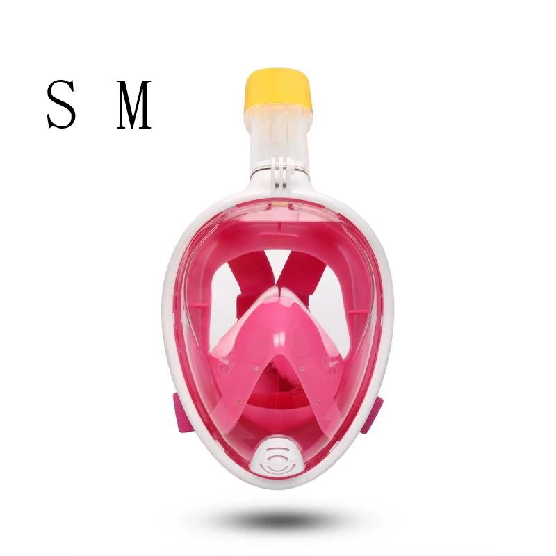 Pink S M Анфас Маска для подводного плавания арочная поверхность Подводная маска для дайвинга Анти-Туман Маска для подводного плавания для Подводное Плавание Подводная охота - Цвет: Pink S M
