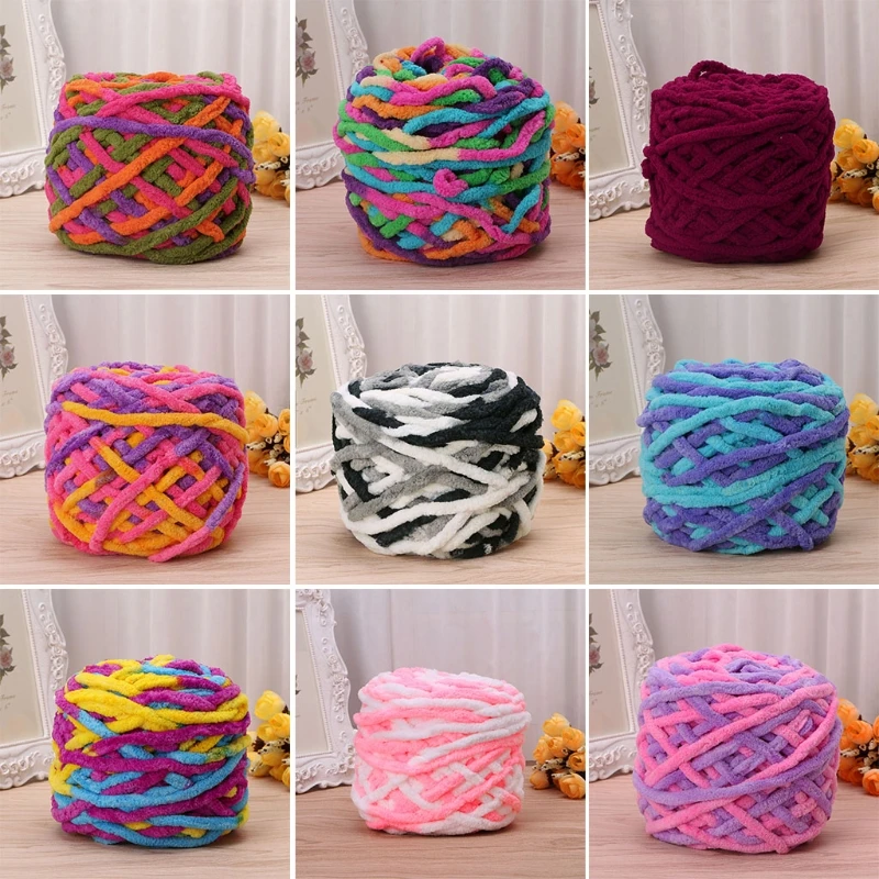 25 цветов, креативный DIY цветной краситель, шарф, ручная вязка, пряжа, хлопок, ручная вязка, пряжа, массивная, объемная, вязаная крючком, Yarn-W1