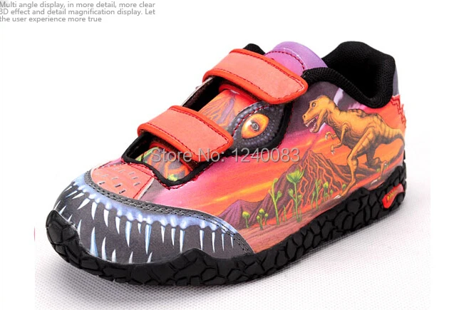Boys and girls dinosaur shoes with light color Velcro DR | Детская одежда и обувь