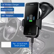 Multi-Funtion Qi Wireless Charger Charging Pad Phone Holder Wireless Car Charger For Samsung S6 S7 S7 Edge Note 5 LG G3/G4