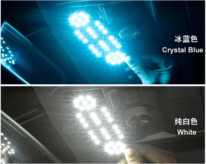 Светодиодные лампы для чтения 7 шт./комплект ламп внутреннего освещения карты Golf