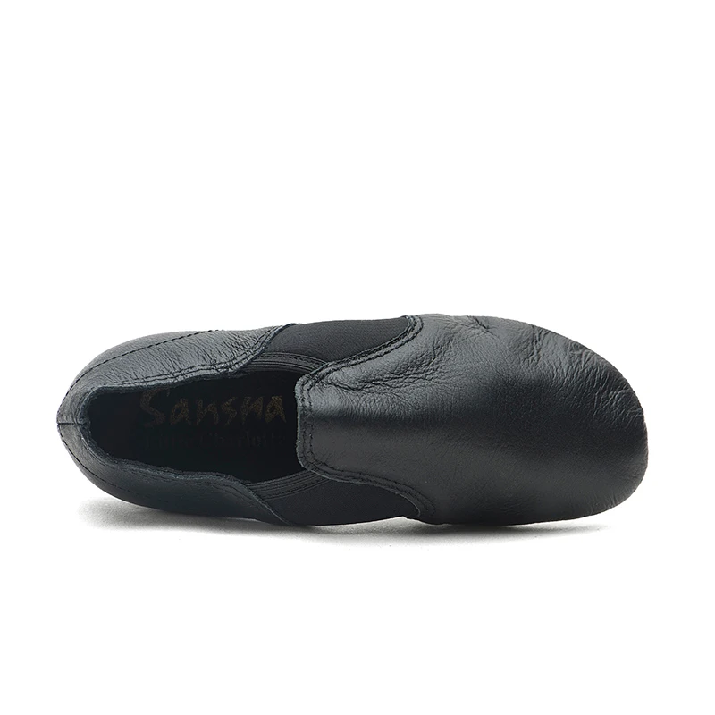 Детские джазовые кроссовки Sansha без шнуровки из натуральной кожи с подошвой ЭВА