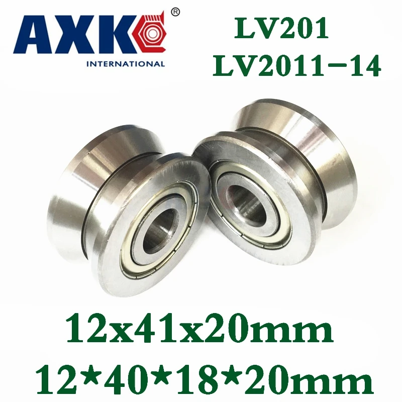 Фото Axk V канавка направляющие роликовые подшипники Lv201 Zz Rv201/12 20 12*41*20 мм Φ 12*40*18*20 точные Axk V канавка направляющие роликовые подшипники Lv201 Zz Rv201/12 20 12*41*20 мм Φ 12*40*18*20 точные