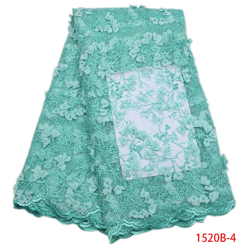 2017 Новый дизайн 3D хорошее качество ручная бисерная кружевная ткань для вечерние