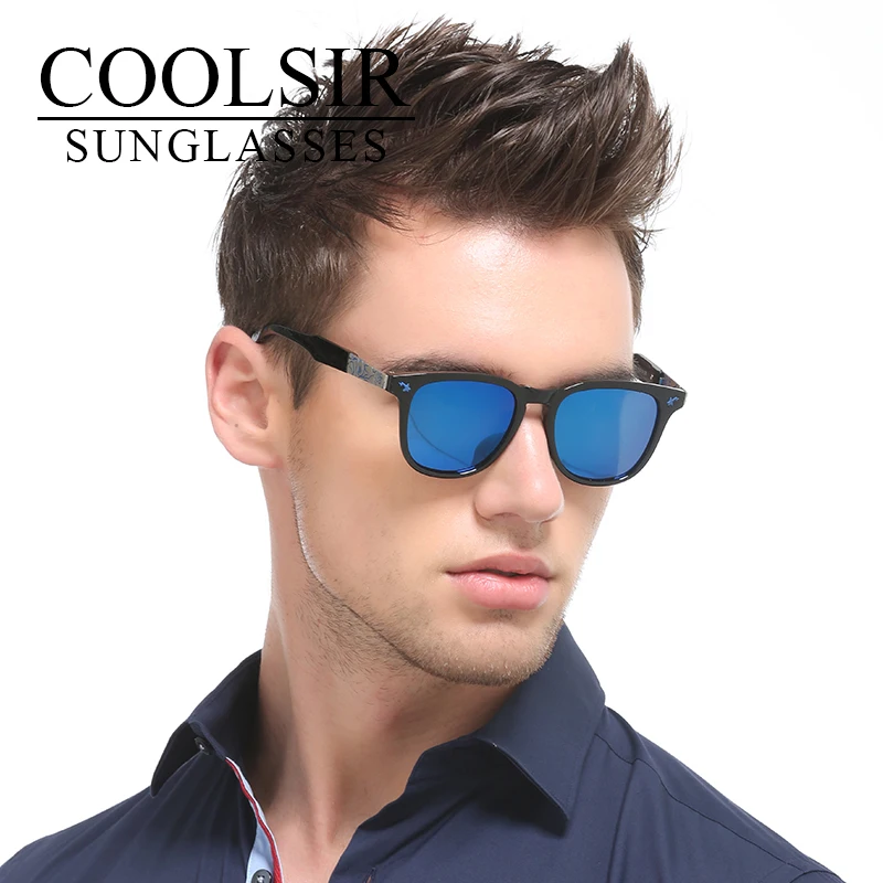 Coolsir унисекс Ретро Поляризованные Солнцезащитные очки Брендовая дизайнерская