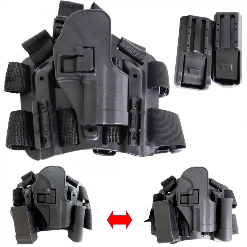 CQC Glock пистолет кобура правой рукой падения нога держатель Airsoft Принадлежности для охоты USP 1911 SIG Sauer P226 Глок 17 19 22