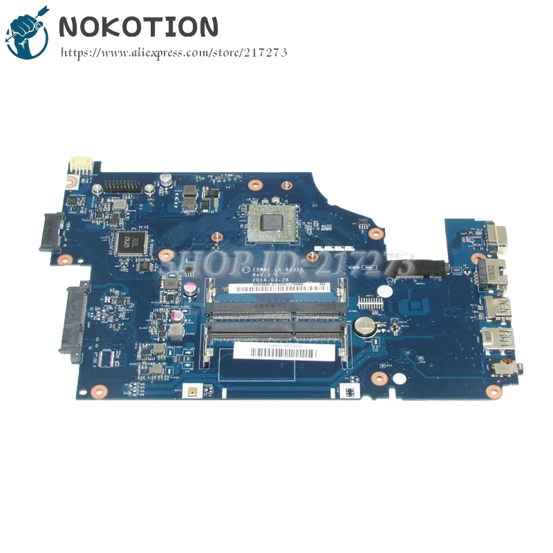 NOKOTION NBMLF11005 NB.MLF11.005 для Acer aspire E5-521 Материнская плата ноутбука Z5WAE LA-B232P DDR3 A8-6410