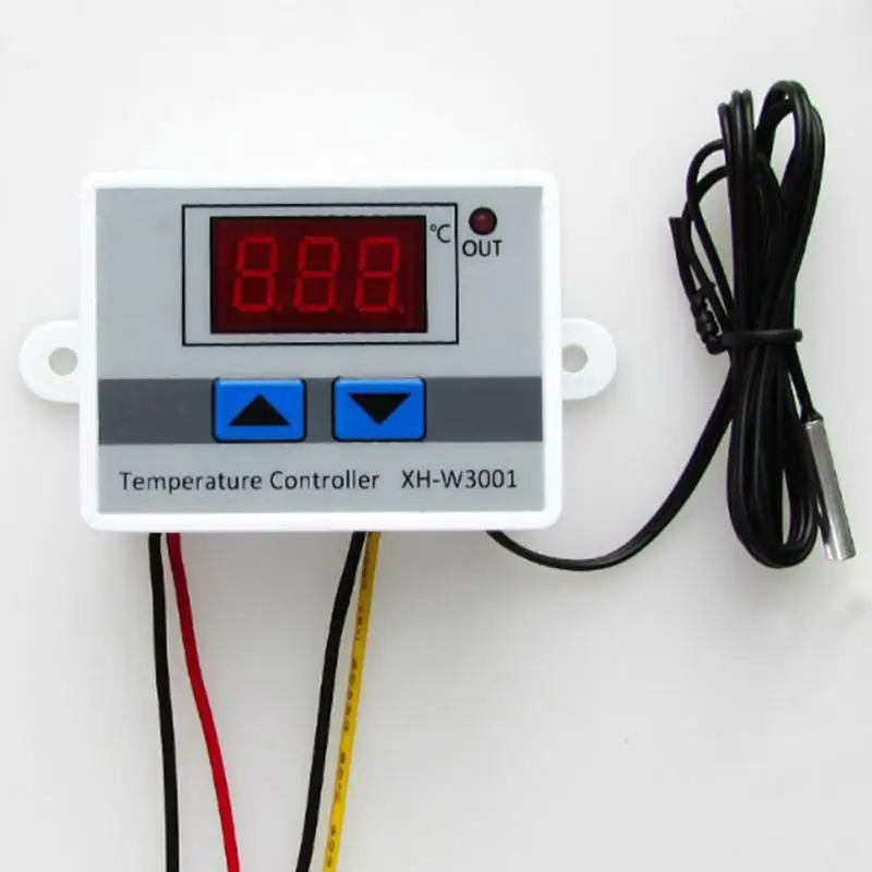 XH-W3001 10A цифровой Температура контроллер, 12В, 24В, 220V качества регулятор температуры с термопарным термостат с ЖК-дисплей дисплей