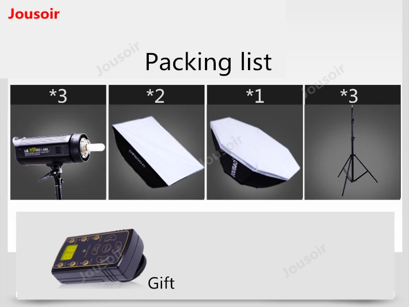 Flash Set three lights kit 600W softbox light stand 3 lamps pack Photography suit OB shooting Studio Equipment CD50 T10 | Электроника
