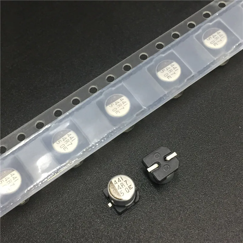 100 шт. 4 7 мкФ 50V NACE series 5x5 5 мм 50V4.7uF чип Типа SMD аудио электролитический конденсатор |
