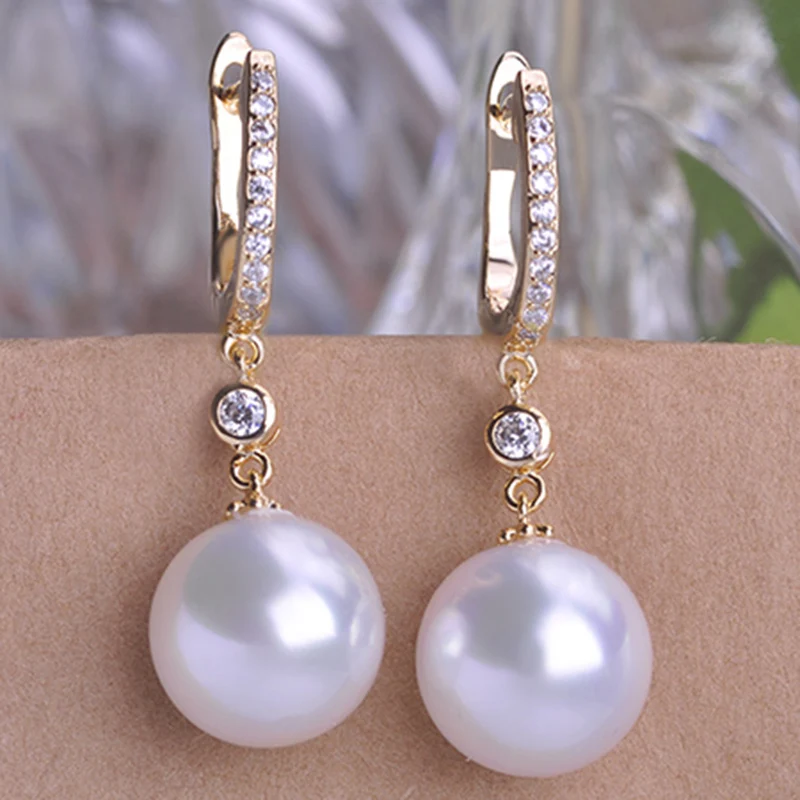 Благородный дизайн эксклюзивный глянцевая имитация жемчужные серьги принцесса