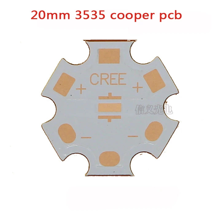 20 мм Cooper PCB Cree XPG XPG2 XPE XPE2 XML XML2 led x 1 6 Прямой Термальный путь медная звезда |