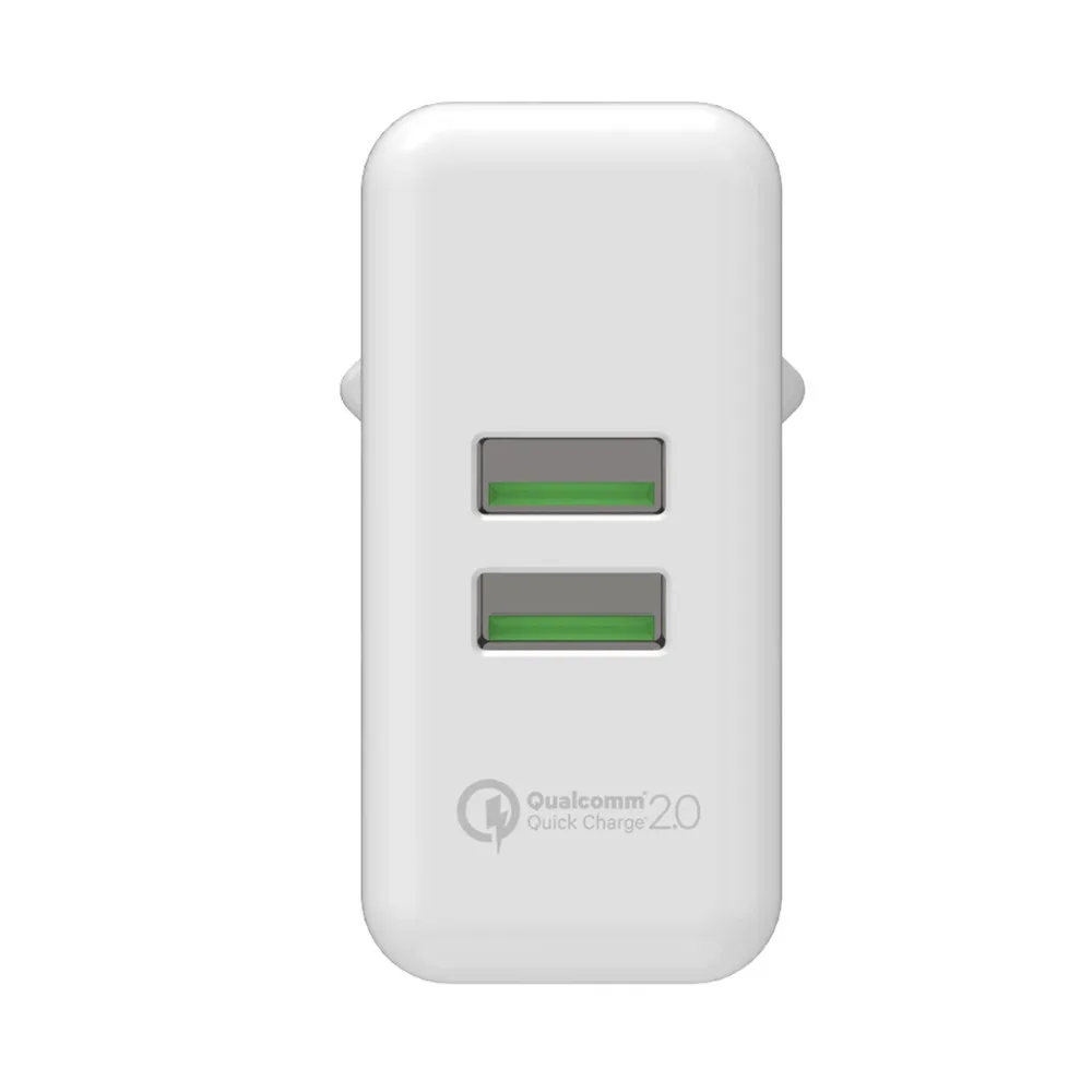 ORICO QC2.0 USB быстрое настенное зарядное устройство, 2 порта, портативная Быстрая зарядка для iPhone iMac, ноутбуков, телефонов, зарядное устройство для путешествий