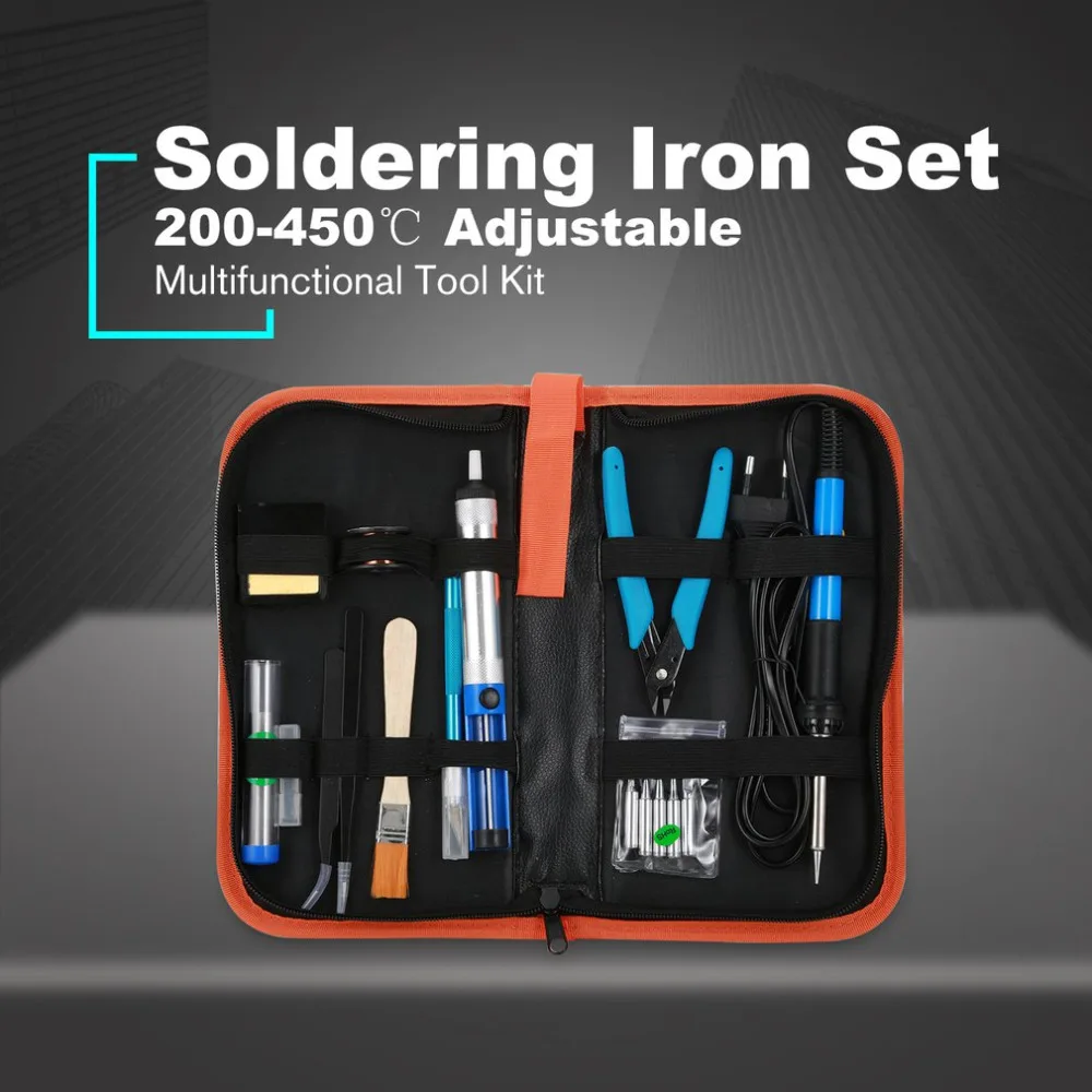 60 Вт электронный паяльник пистолет набор инструментов для сварки температура
