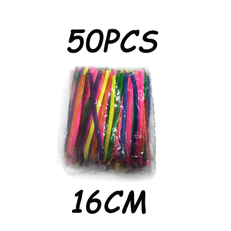 50pcs 16cm 50/100 шт смешанных цветов; Каблук 16 см/26 см шары для свадьбы и дня рождения вечерние украшения Волшебные шары для детей разные латексные длинные игрушки rqx - Цвет: 50pcs 16cm