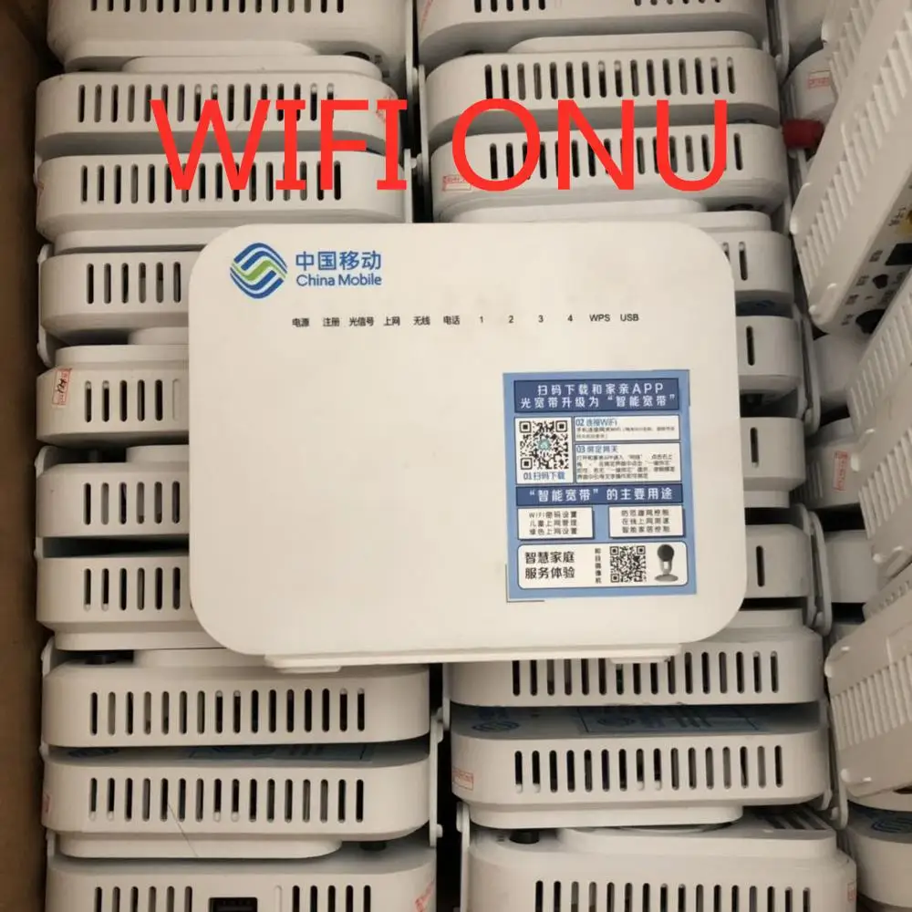 Wi Fi second hand noki a 50 шт. ont onu gpon английская прошивка 1GE + 3FE 1Tel USB кабель для передачи