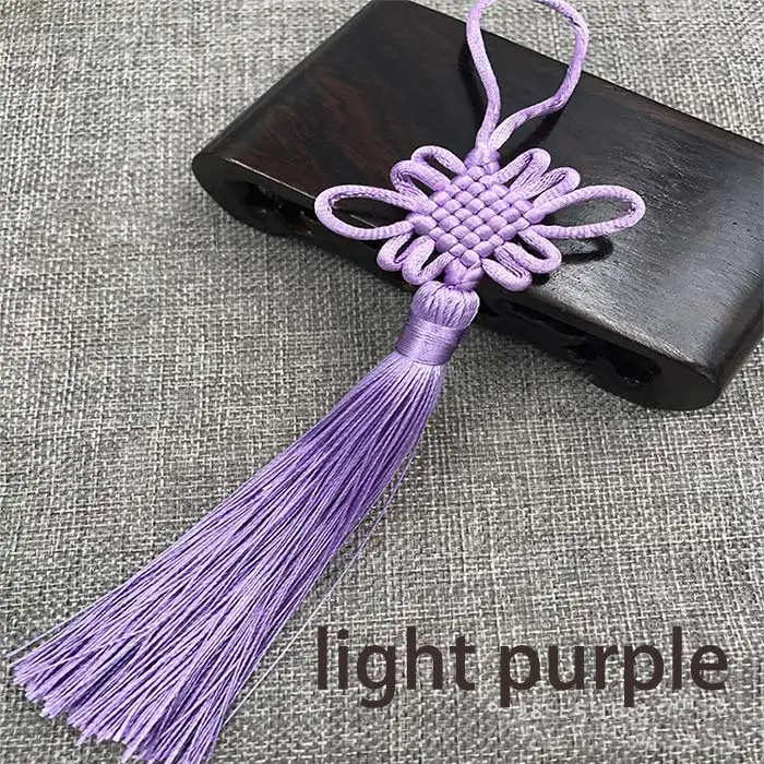 light purple 2 шт./лот, китайский узел, кисточка, шелковая бахрома, челка, цветок, кисточка, декоративная одежда для штор, аксессуары для украшения дома - Цвет: light purple