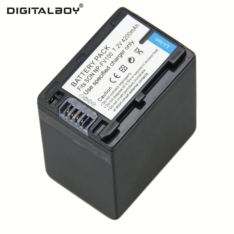 1 шт. Батарея NP-FV100 NP FV100 NPFV100 Перезаряжаемые Камера для Sony fdr-ax100e AX100E HDR XR550E XR350E CX550E
