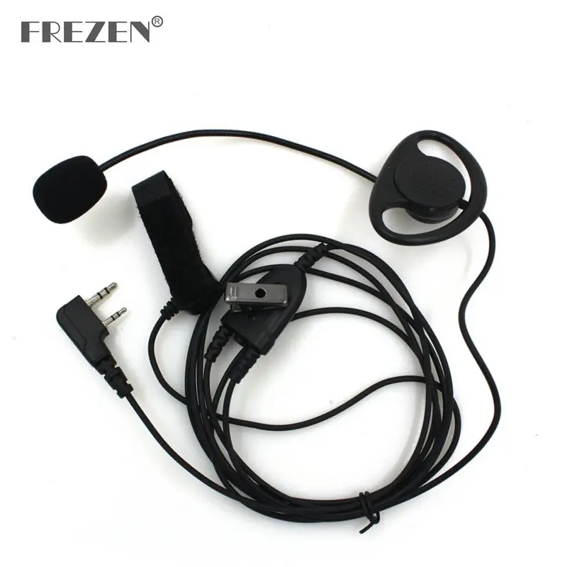 Earpiece PTT D Type Earhook With Mic for Baofeng  UV-5R UV-82 BF-888S Kenwood TK-3207 TK-3107 TK-2207 TK-378G Walkie Talkie