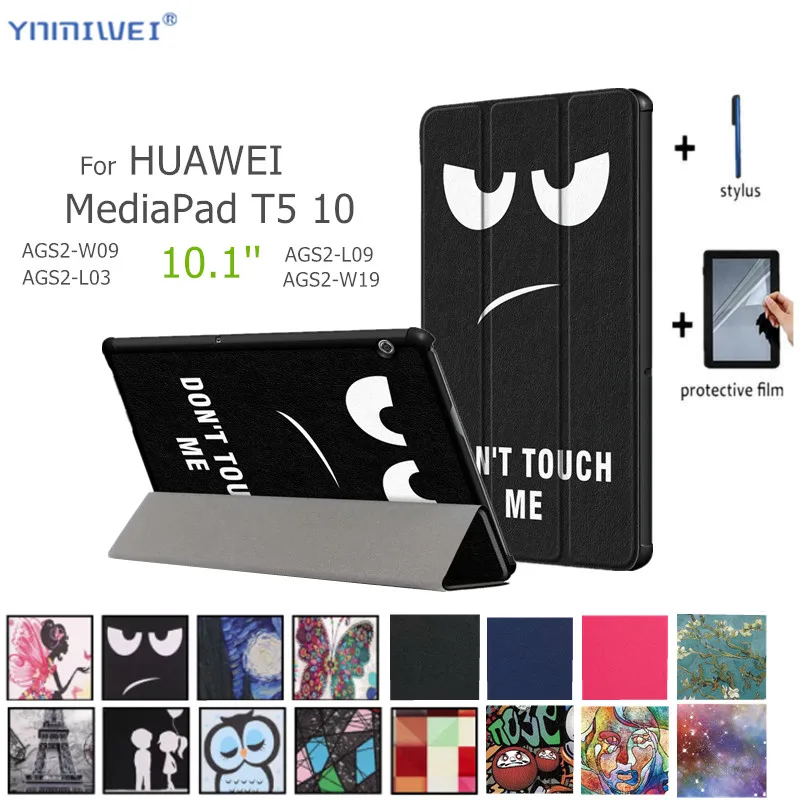 Кожаный чехол для планшета Huawei MediaPad T5 10 AGS2 W09/L09/L03/W19 1 дюйма подставка +