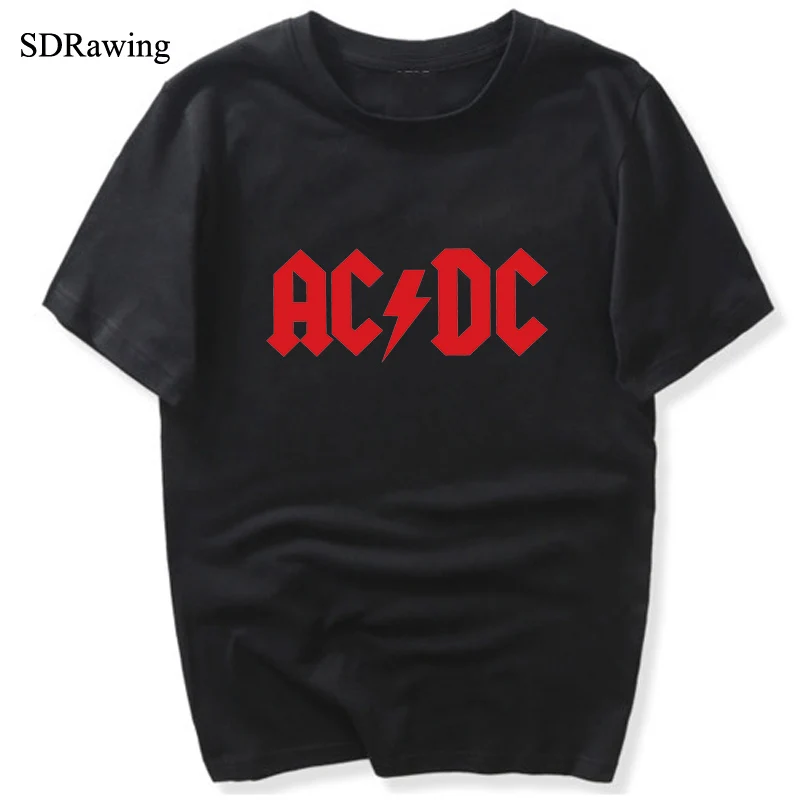SDRawing AC DC Bell с принтом черепа футболки коротким рукавом женская футболка летние