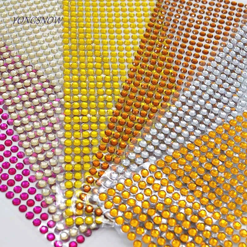 504 шт/лист 6 мм Bling плоские прозрачные стразы стикер DIY Наклейка