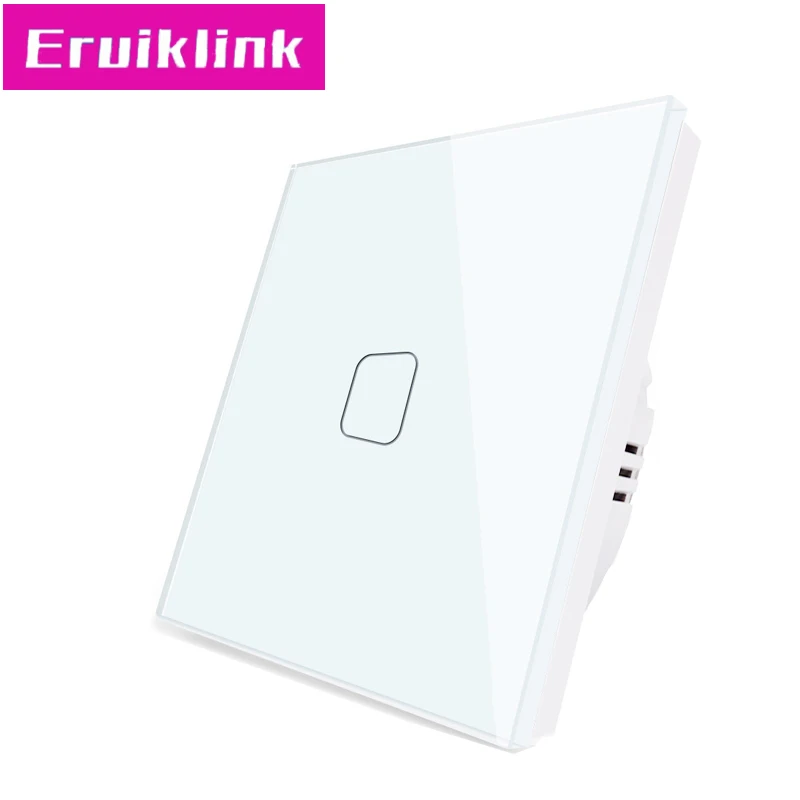 Стандарт ЕС/Великобритании настенный сенсорный выключатель Eruiklink 1 банда/2 банды/3