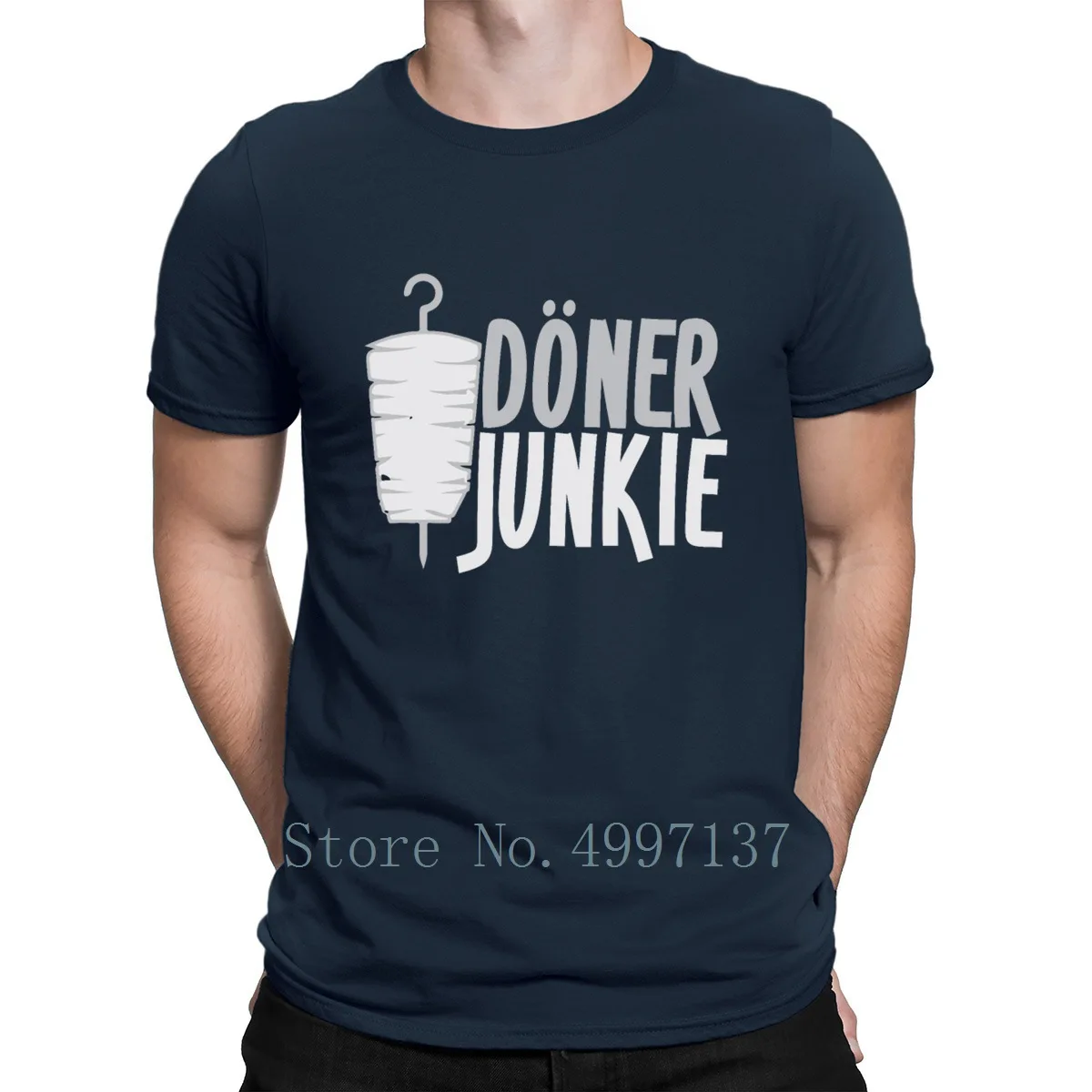 Футболка Doner Kebab Junkie Man с коротким рукавом Размеры S-Xxxl | Мужская одежда