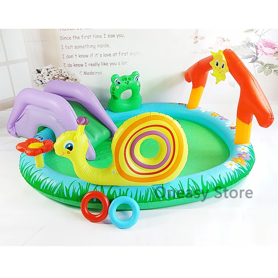 Милый детский надувной морской бассейн 211*155*81 см утолщенный игровой для рыб