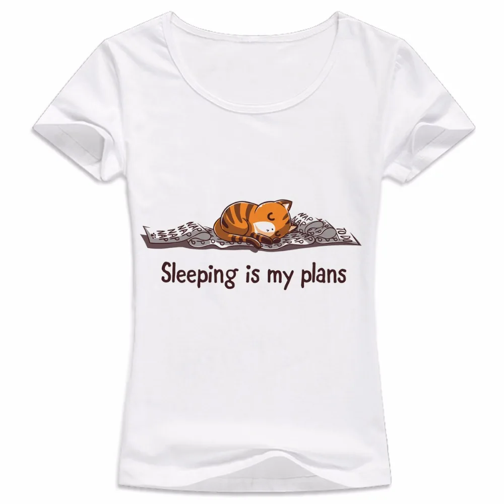 Женская футболка с изображением кошки забавная Дизайнерская для девочек новинка