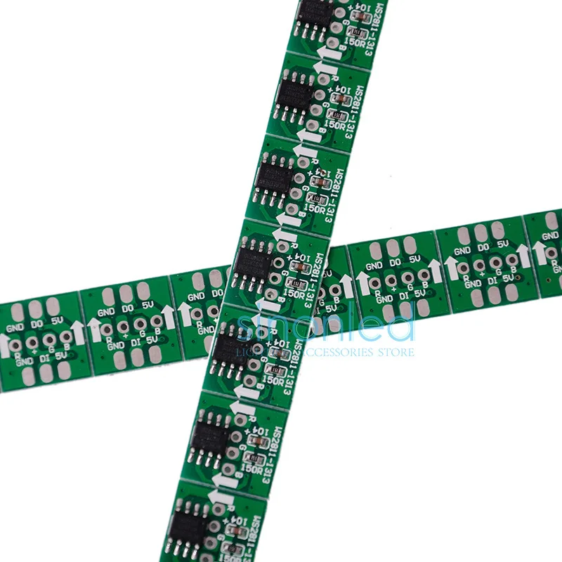50 Шт. 15 мм * WS2811 2811 IC Цепи Пустышка PCB для Изготовления СВЕТОДИОДНЫЙ модуль Пиксела