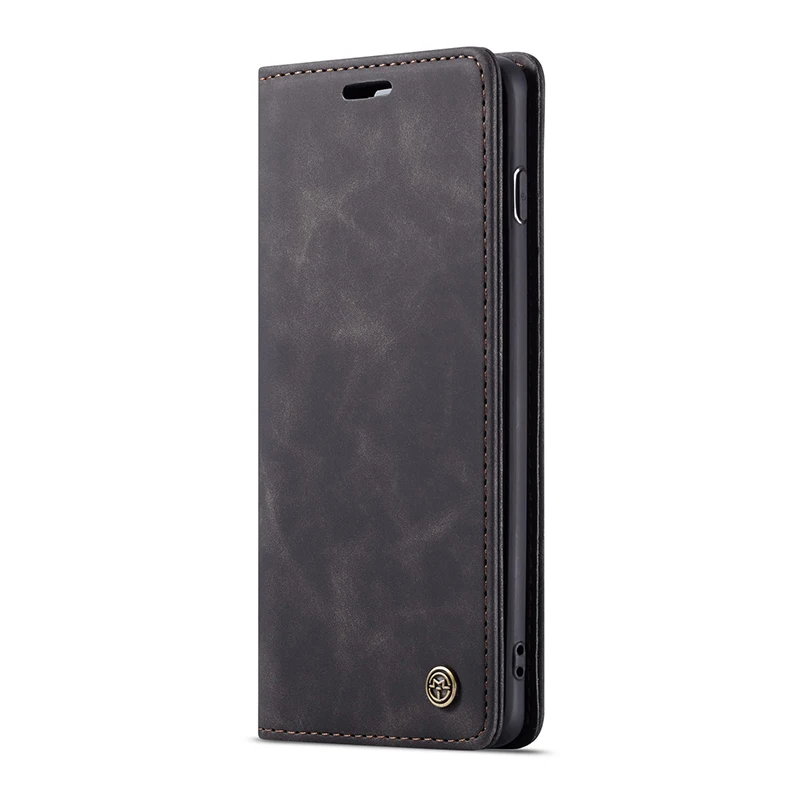 black Кожаный чехол для samsung Galaxy S10 плюс 5G A10S M10S A20S a40s A30S A50S M30 Чехол Флип противоударный 360 Полный Чехол-футляр в виде книжки крышка - Цвет: black