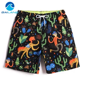 Мужские пляжные шорты-боксеры Gailang, повседневные шорты-бермуды, быстросохнущие купальники, 2018