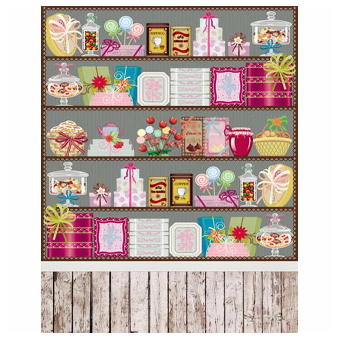 3x5ft винил конфеты рождения Фон фотографии Studio Задний план реквизит для