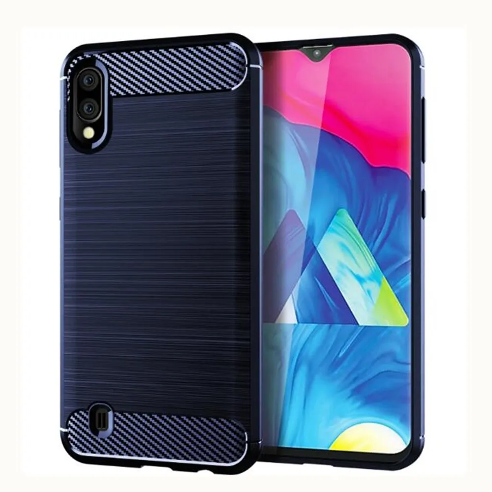 Чехол из углеродного волокна для Samsung Galaxy M10 резиновые силиконовые чехлы