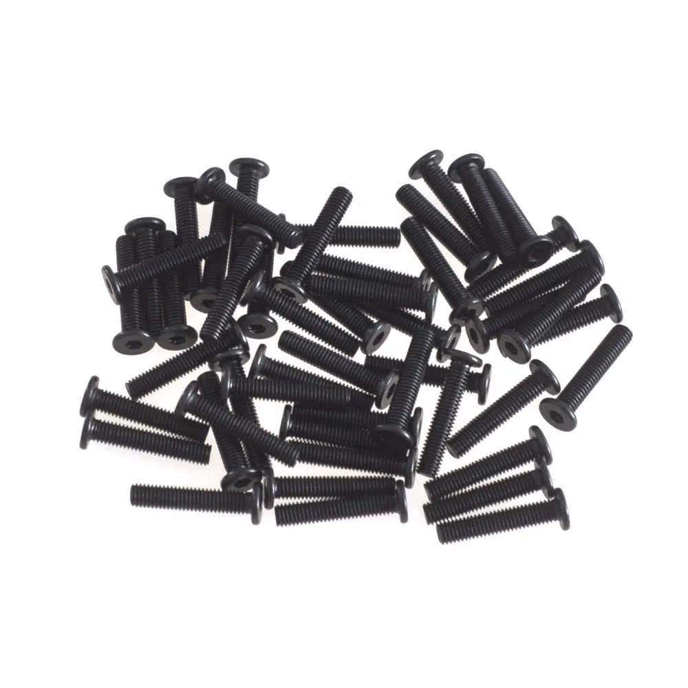 

M5 x 25MM Low Carbon Steel 3D printing flat head screws Hex Socket Machine screws Fully Threaded, Machine Thread Pack of 50