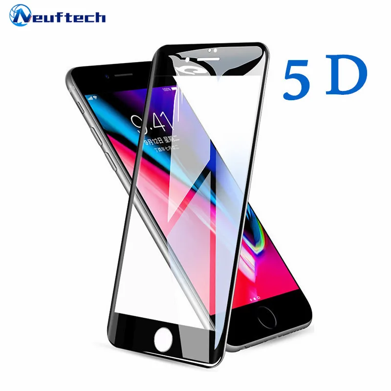 5D закаленное стекло для iPhone 6 7 8 Plus X 10 защитное на XS MAX XR Защитная пленка