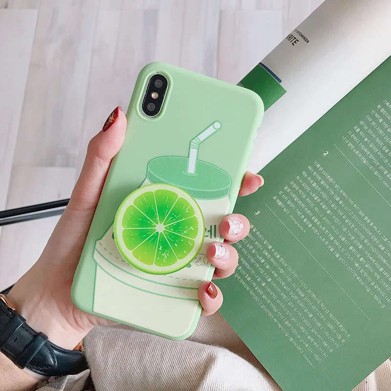 Милый Летний чехол с кольцом на палец для iphone s XR X XS Max 6 S 7 8 Plus милый карамельный