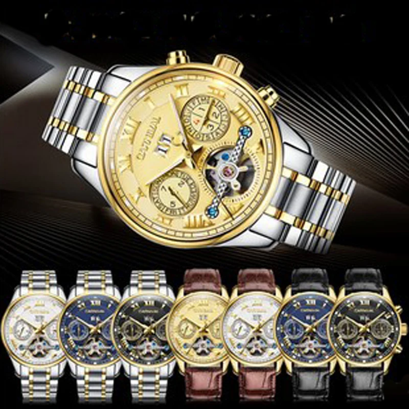 Carnival Tourbillon популярные автоматические механические Брендовые мужские часы