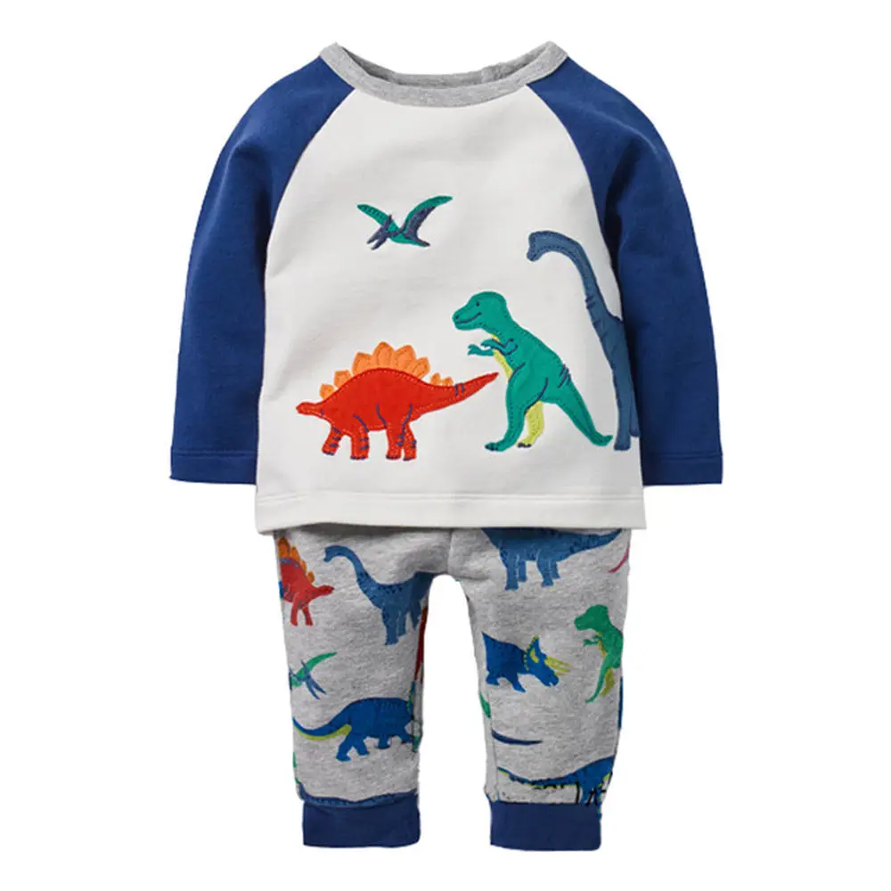 Littlemandy Tops+Pants 2pcs Boy Robot Applique Clothing Set Children Sports Suits Kids Fashion Autumn 2019 Baby Clothes Outfits |