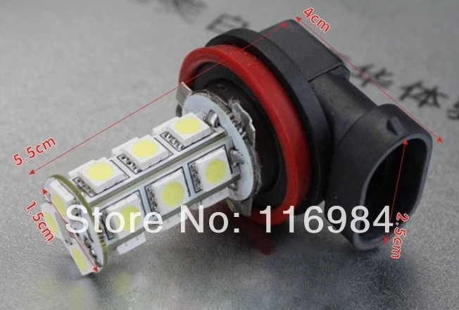 2 шт х H11 H8 18 SMD светодиодный 5050 3 6 W туман светильник Замена ксеноновый Светильник