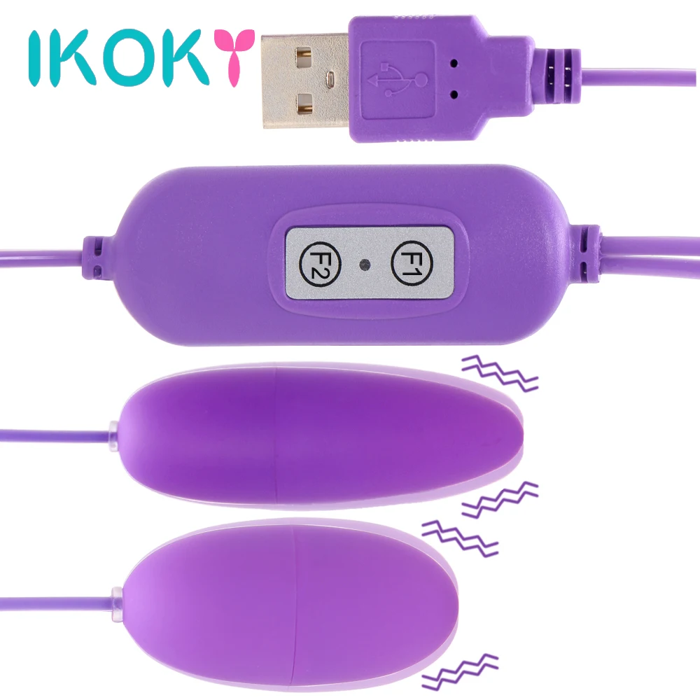 IKOKY 12 режимов Вибраторы 2 формы вибрирующие яйца стандартные реалистичные