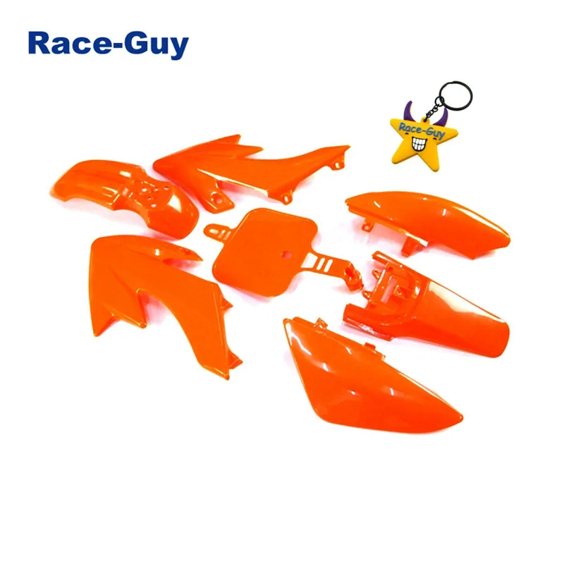 Orange Plsatic обтекатель наборы для тела 50cc 70cc 90cc 110cc 125cc 140cc 150cc 160cc китайский Байк XR50 CRF50 SSR Thumpstar GPX топает - Цвет: Orange