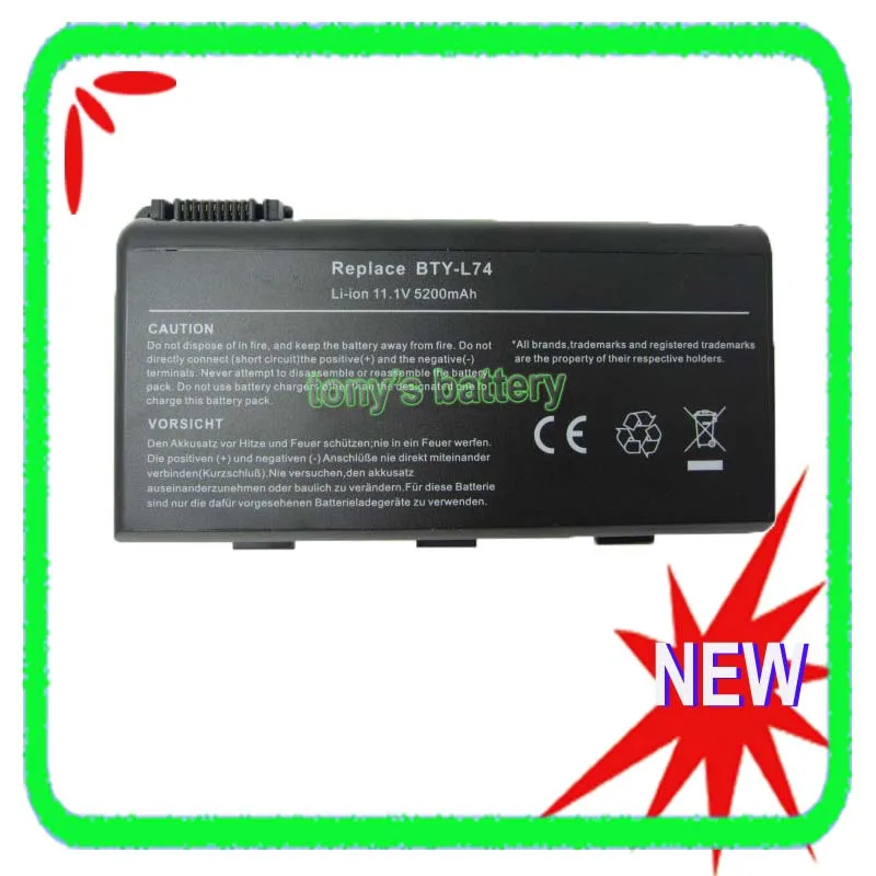 Bateria Rápida de 5200mah para Msi A5000 A6000 A6200 A6203 A6205 A6300 A7005 200 A7ge700