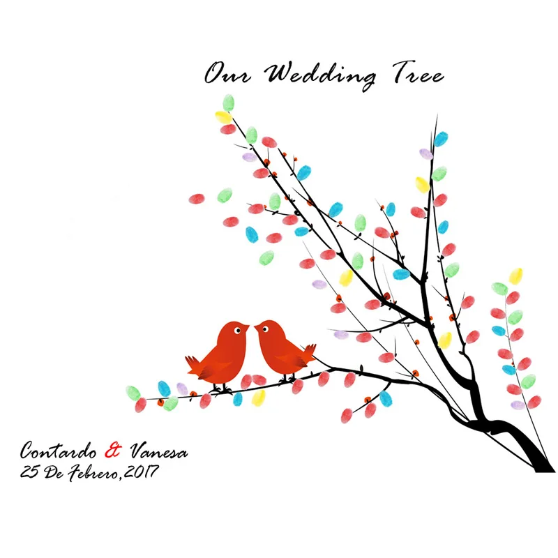 Мульти размер декор для детского дня рождения подарок Любовь Дерево Холст