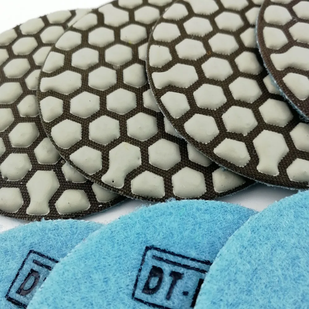 

DT-DIATOOL 10pcs/set Diameter 3inch high quality Dry nylon back Polishing Pads 80mm Resin Bond Diamond Flexible Sanding Pads
