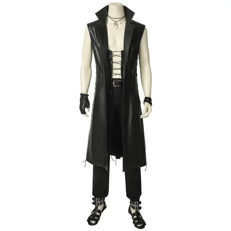 Игра DMC 5 Vitale косплей костюм кожаная куртка таинственный человек модное пальто реквизит для взрослых мужчин Хэллоуин Карнавал Наряд на заказ