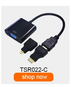 TISHRIC мини палка для селфи+ микро-разъемом HDMI в VGA кабели с аудио Мощность конвертер «Папа-мама» адаптер 1080P для HDMI2VGA адаптера переменного тока