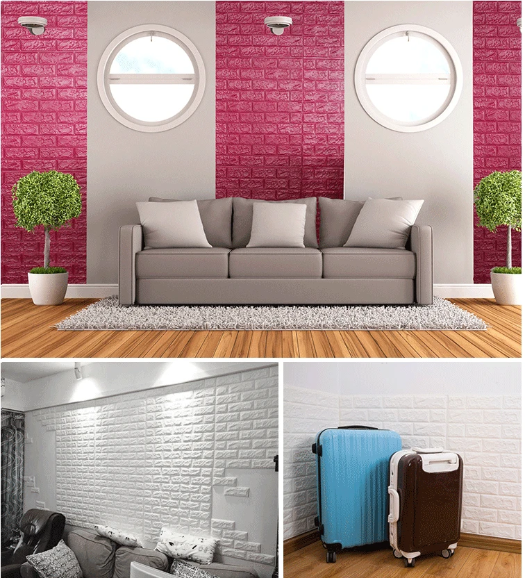 3D-обои для стен настенные водонепроницаемые декоративные обои из вспененного